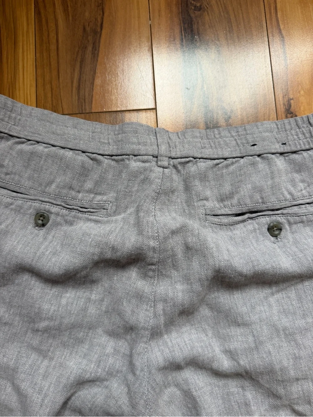 Banana Republic Light Gray Men's linen -Cotton Blend Trousers